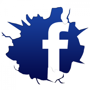Cracked-Facebook-Logo